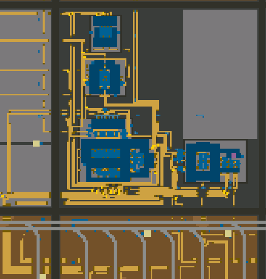 An Electronics Fabrication Facility where item routing takes up as much
space as the machines themselves
(Seablock)