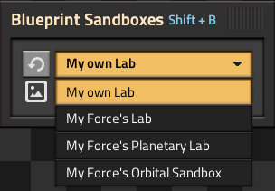 The different blueprint sandboxes