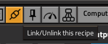 The link/unlink button
