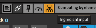 The Ingredient Input button